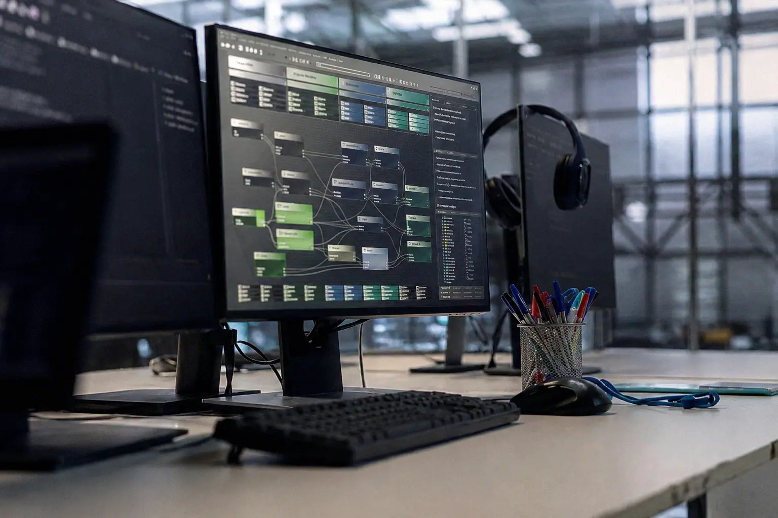 Técnico VizIQ instalando central telefónica PBX VoIP para empresa en Toluca y Metepec